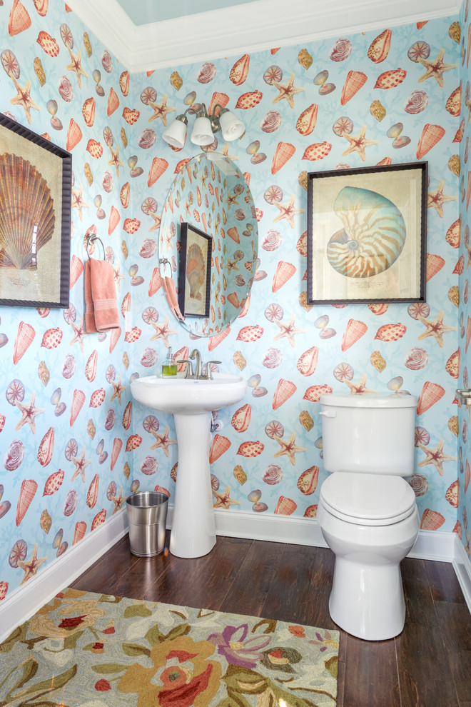 Inspiration for a beach style cloakroom in Other.