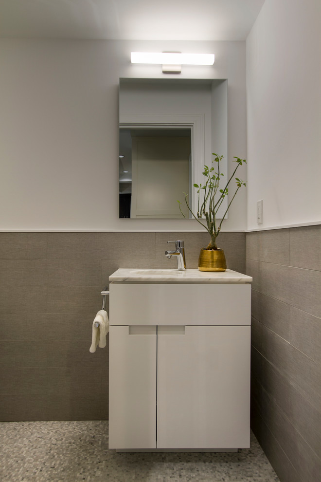 This is an example of a traditional cloakroom in New York.