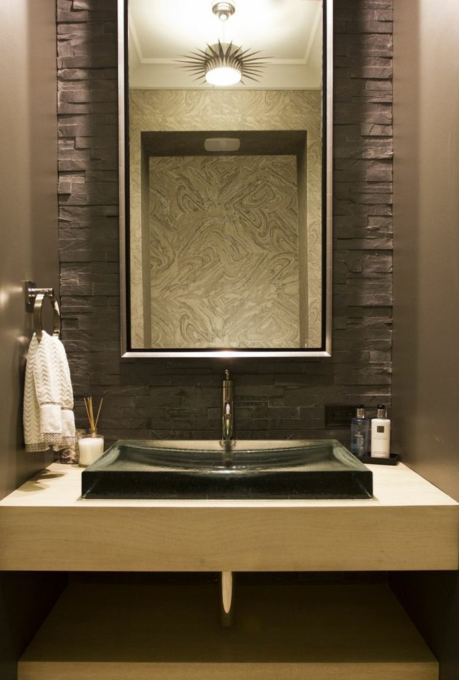 Inspiration for a contemporary powder room remodel in Jacksonville