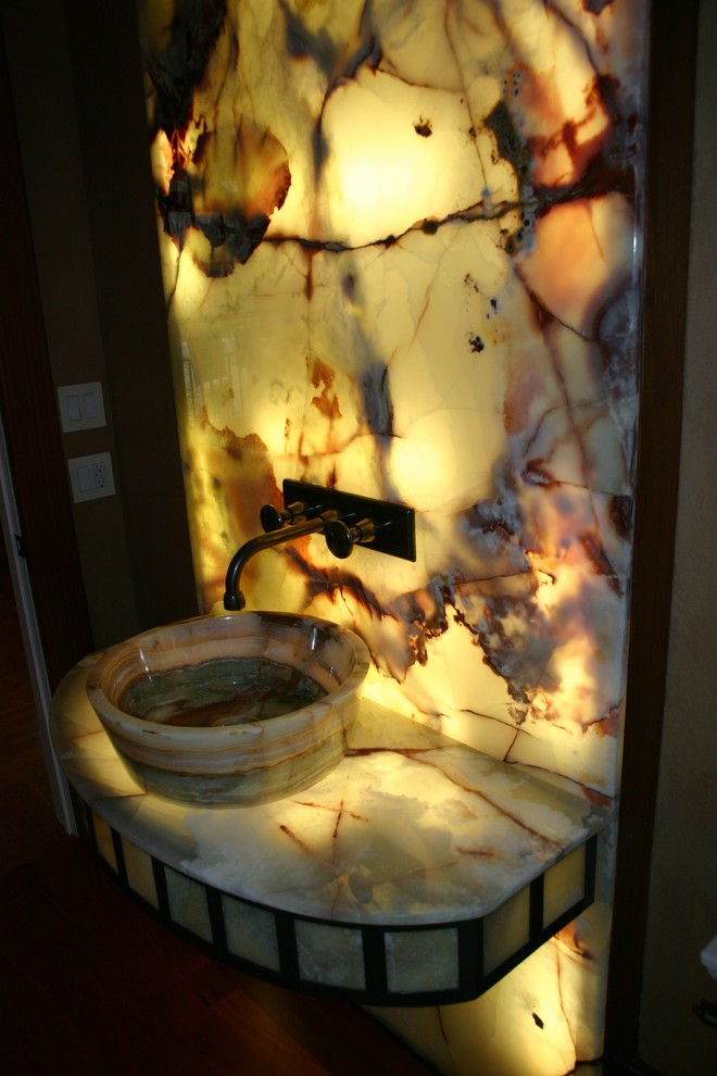 Inspiration for an eclectic powder room remodel in DC Metro