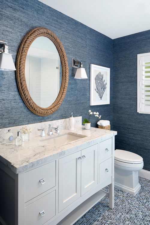 Navy Bathroom Decorating Ideas