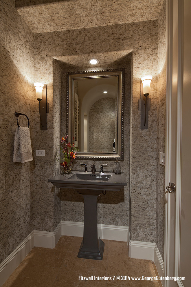 Mountain style powder room photo in Los Angeles