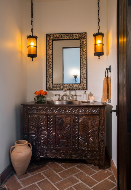 Spanish Colonial Classic - Mediterranean - Powder Room - Phoenix - by ...