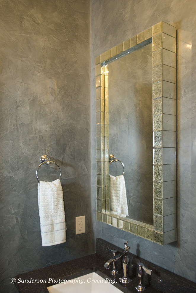 Inspiration for a timeless powder room remodel in Other