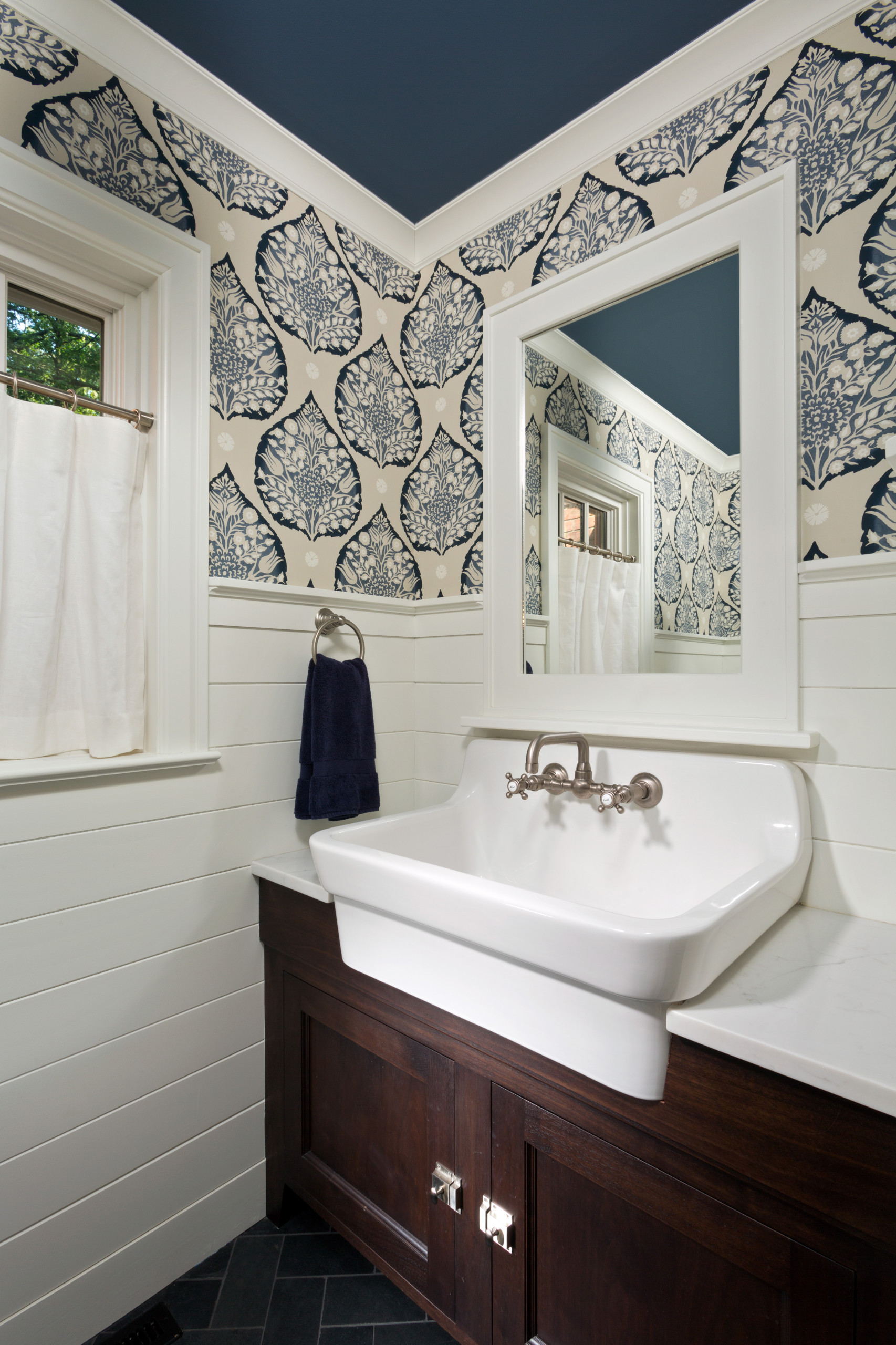 75 Beautiful White Shiplap Wall Powder Room Pictures Ideas Houzz