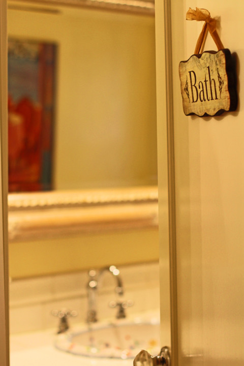 Sweet and Fresh Country Powder Room - Traditional - Powder Room - San ...