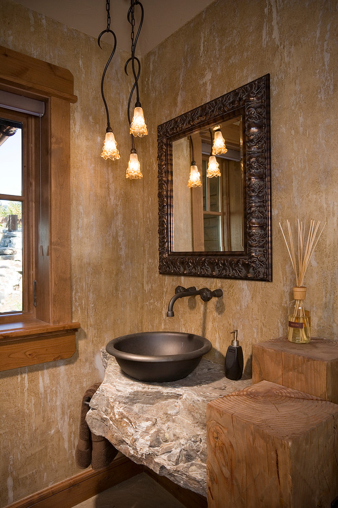 Design ideas for a rustic cloakroom in Other.