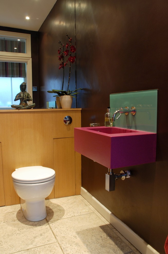 This is an example of a contemporary cloakroom in London.