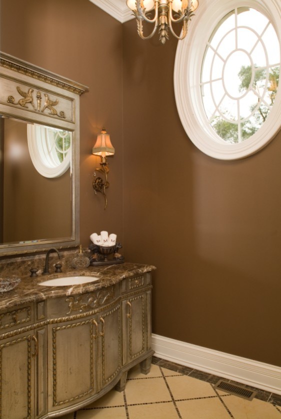 Inspiration for a timeless powder room remodel in Chicago