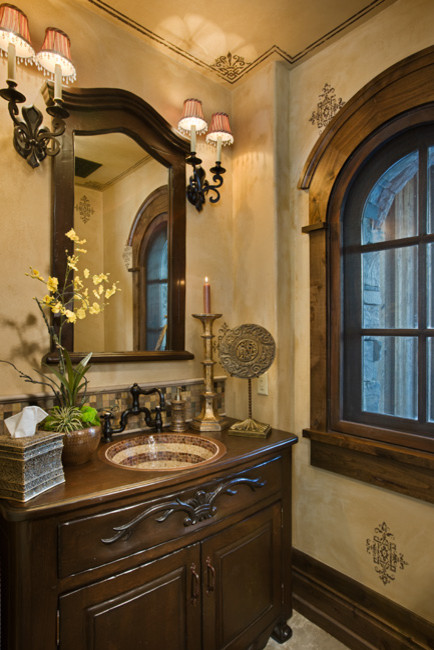 Example of a classic powder room design in Other