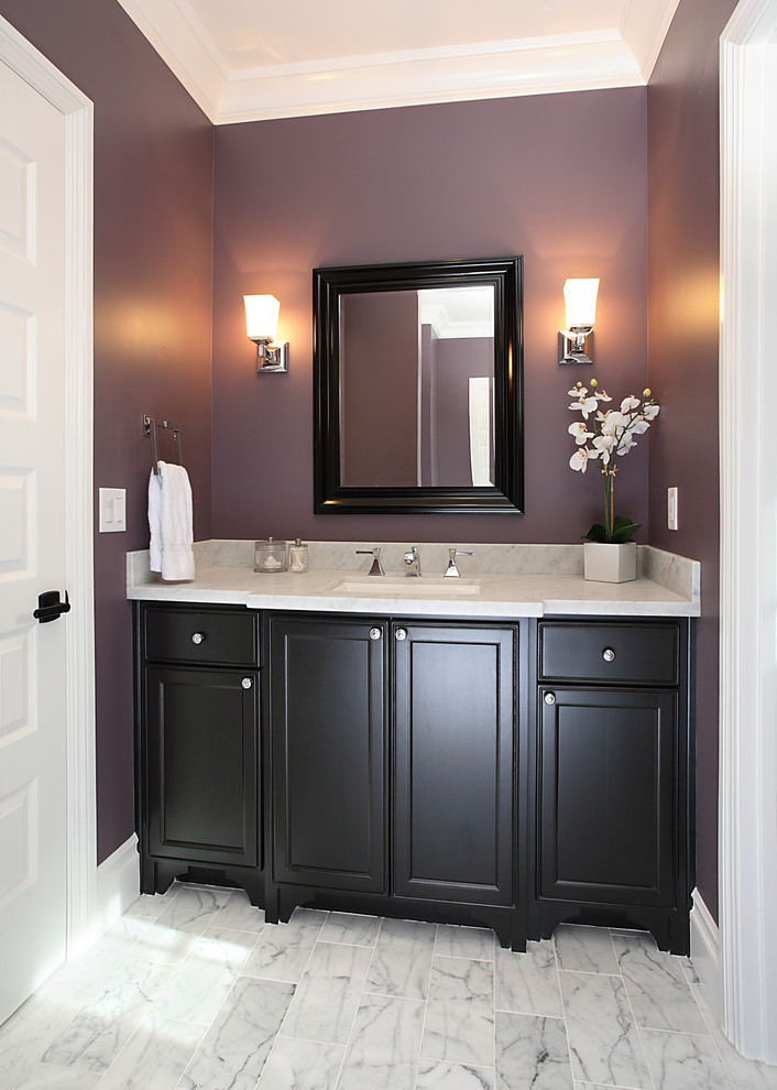 Inspiration for a timeless powder room remodel in San Francisco