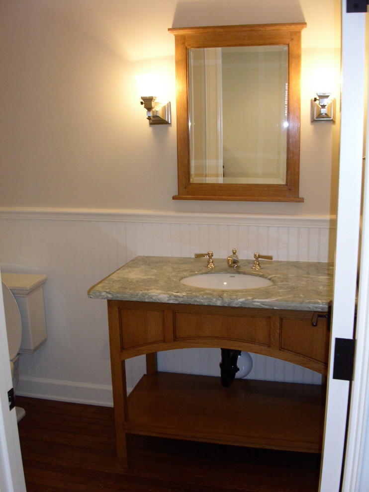 Inspiration for a transitional powder room remodel in San Diego