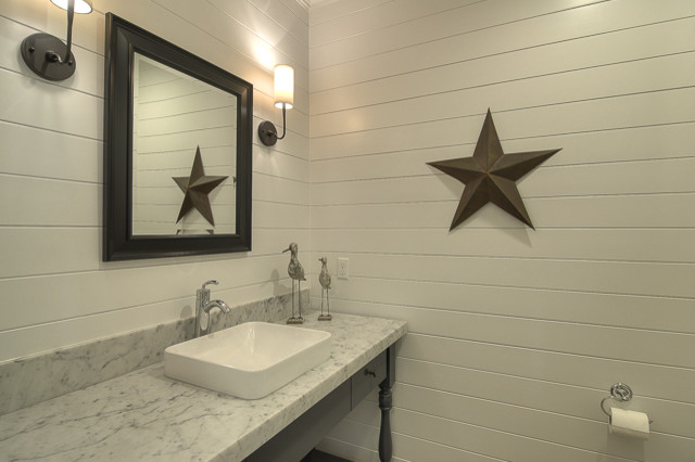 Example of a classic powder room design in Portland