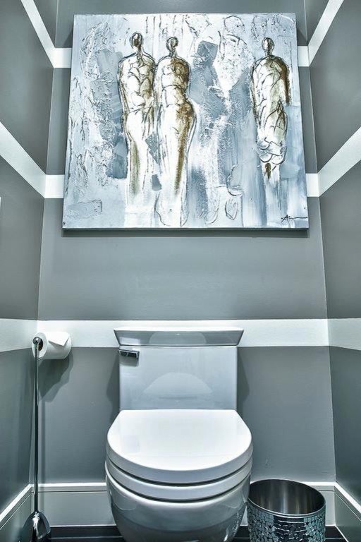 Inspiration for a contemporary powder room remodel in Houston