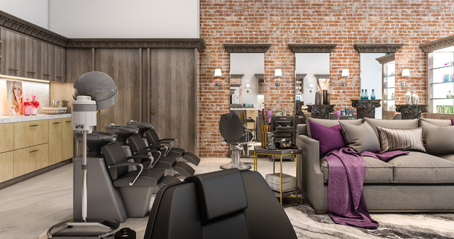 Upscale Beauty Salon Modern Gastetoilette Los Angeles Von Closet Factory Houzz