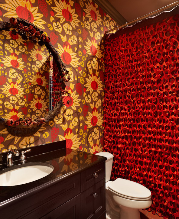 This is an example of a bohemian cloakroom in Austin.