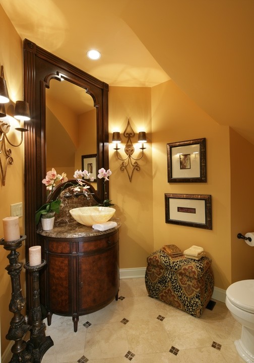 Design ideas for a mediterranean cloakroom in New York.