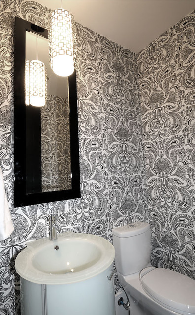 Willowgrove Powder Room - Contemporary - Cloakroom - Other - by Atmosphere  Interior Design Inc. | Houzz IE