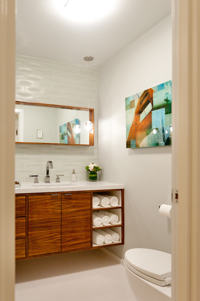 Powder room - contemporary powder room idea in San Francisco