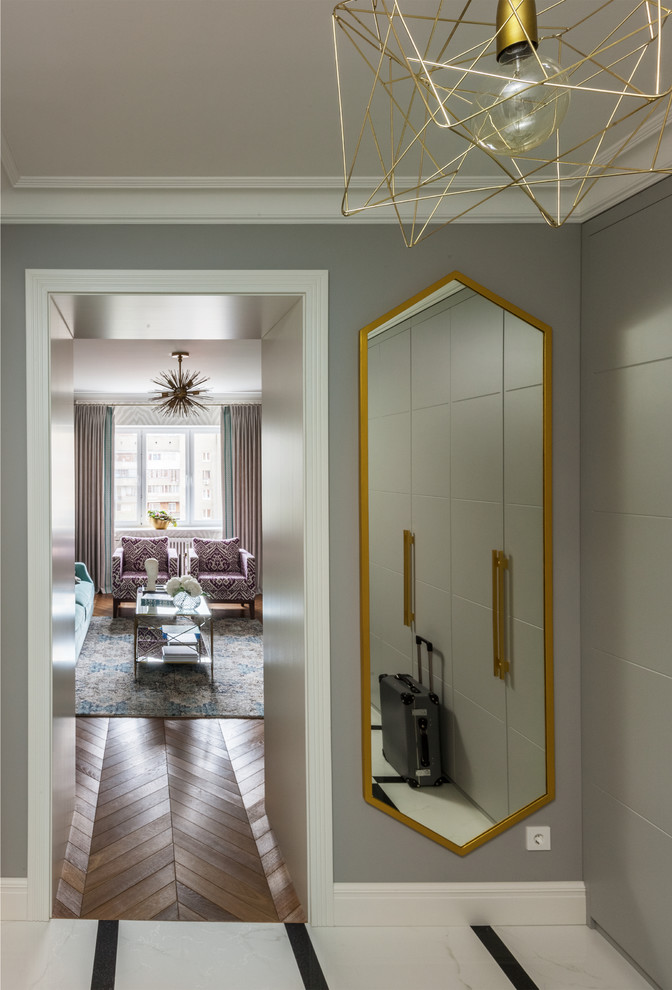 Inspiration for a transitional entryway remodel