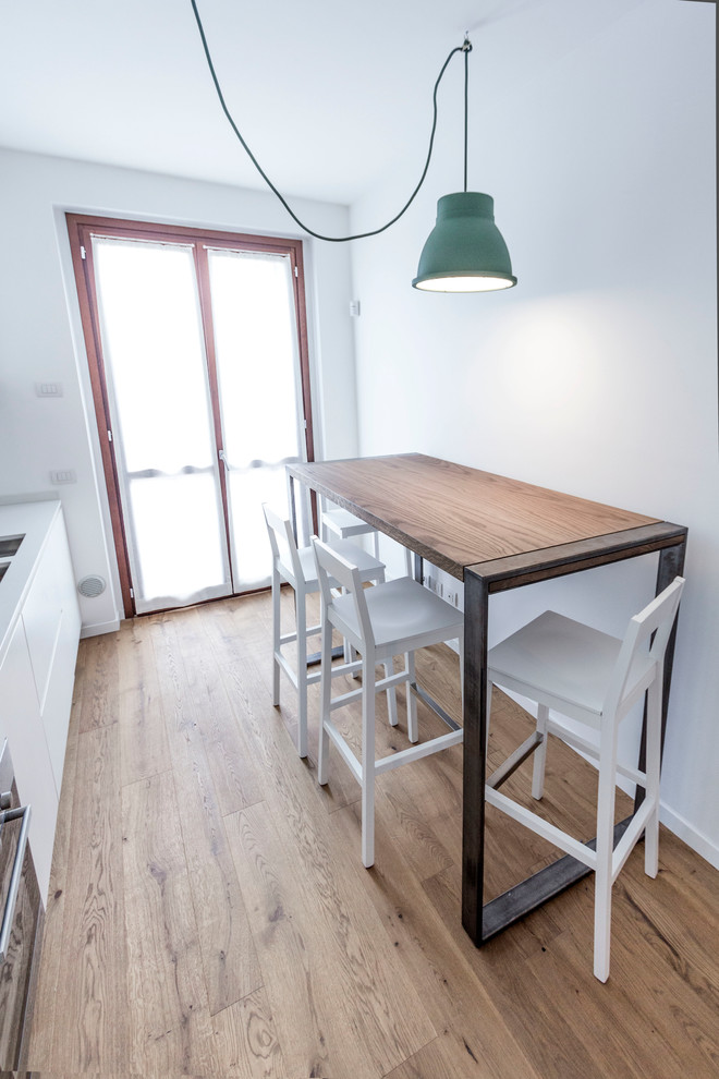 This is an example of an industrial dining room in Milan.