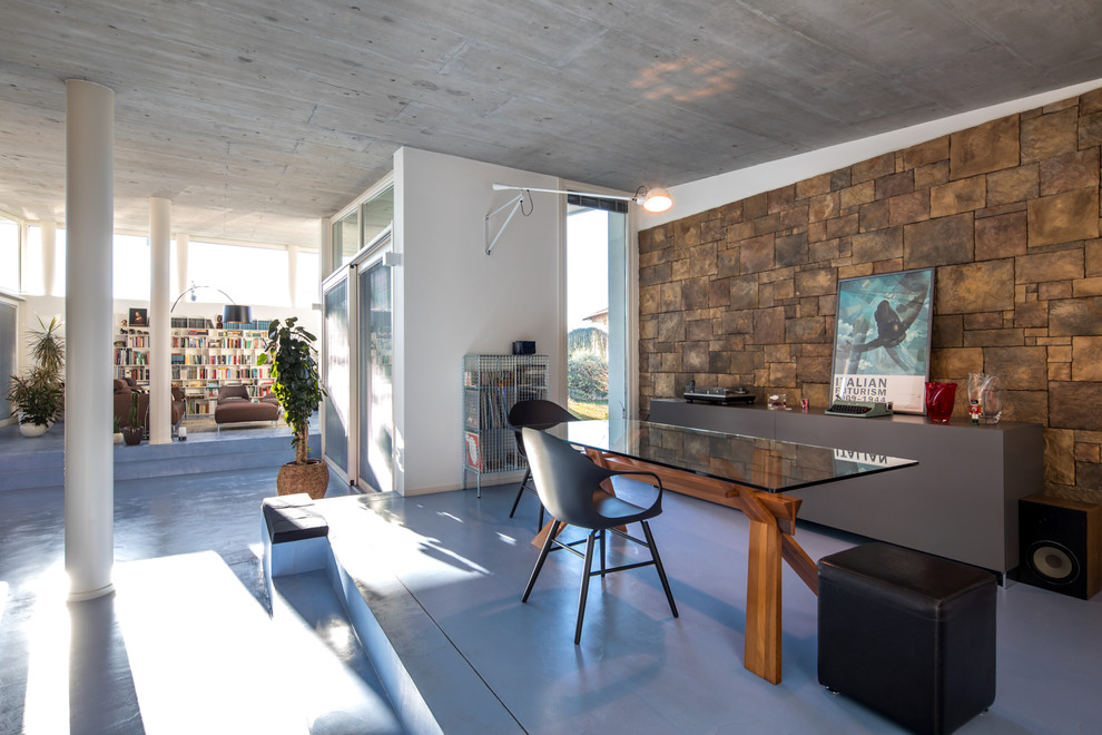 Idées déco pour une salle à manger contemporaine.