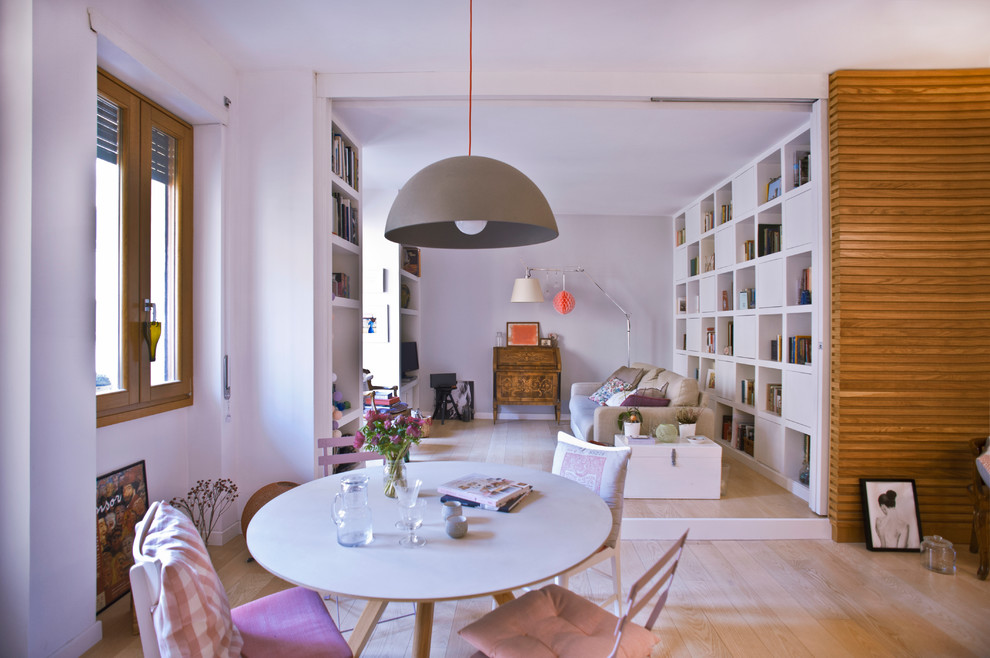 Inspiration for a scandinavian dining room remodel in Rome