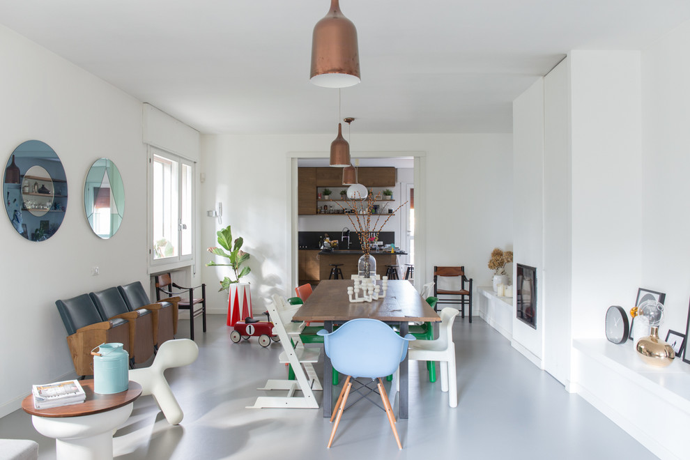 Aménagement d'une salle à manger moderne.