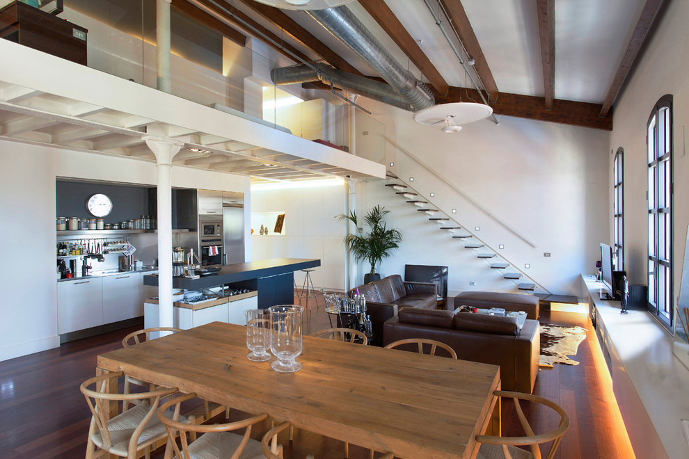 Dining room - industrial dining room idea in Florence