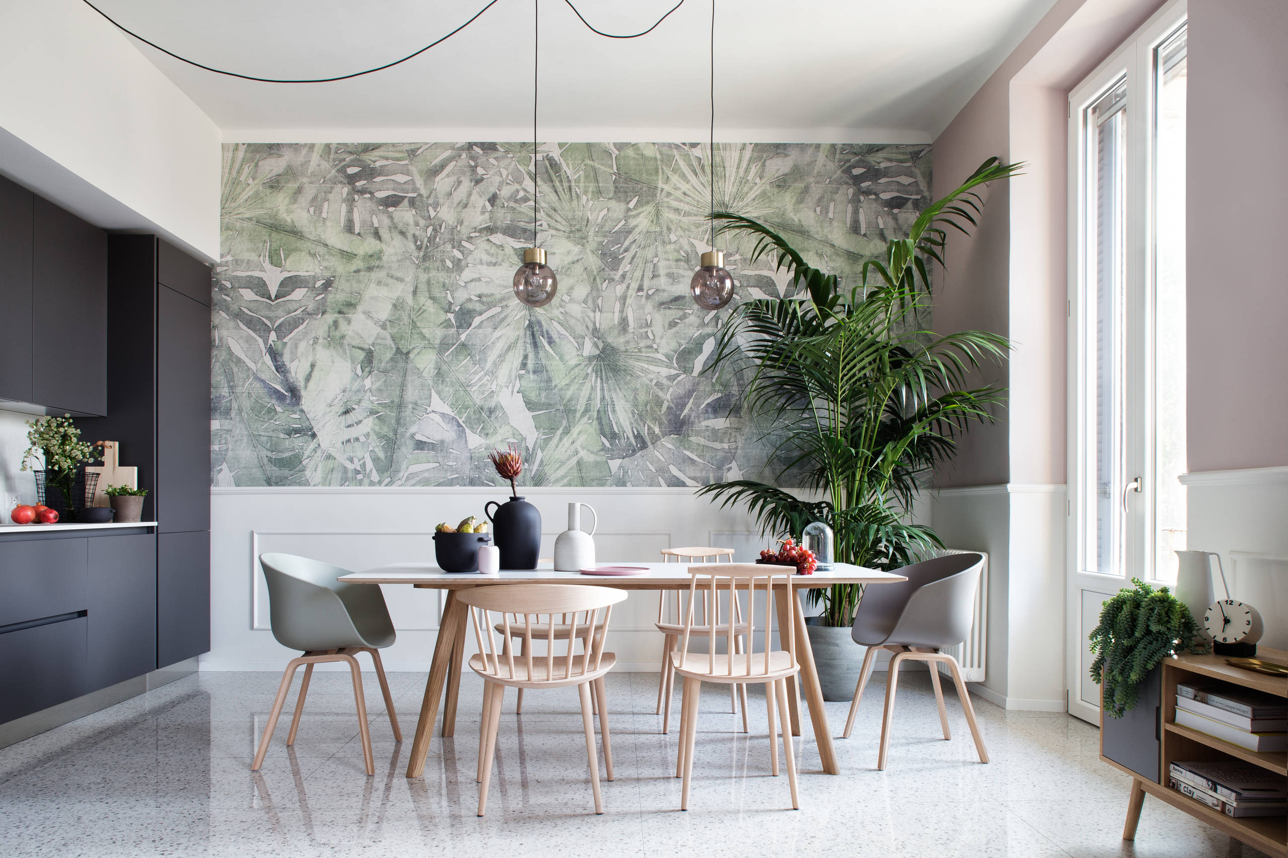 75 Dining Room with Pink Walls Ideas You'll Love - October, 2022 | Houzz