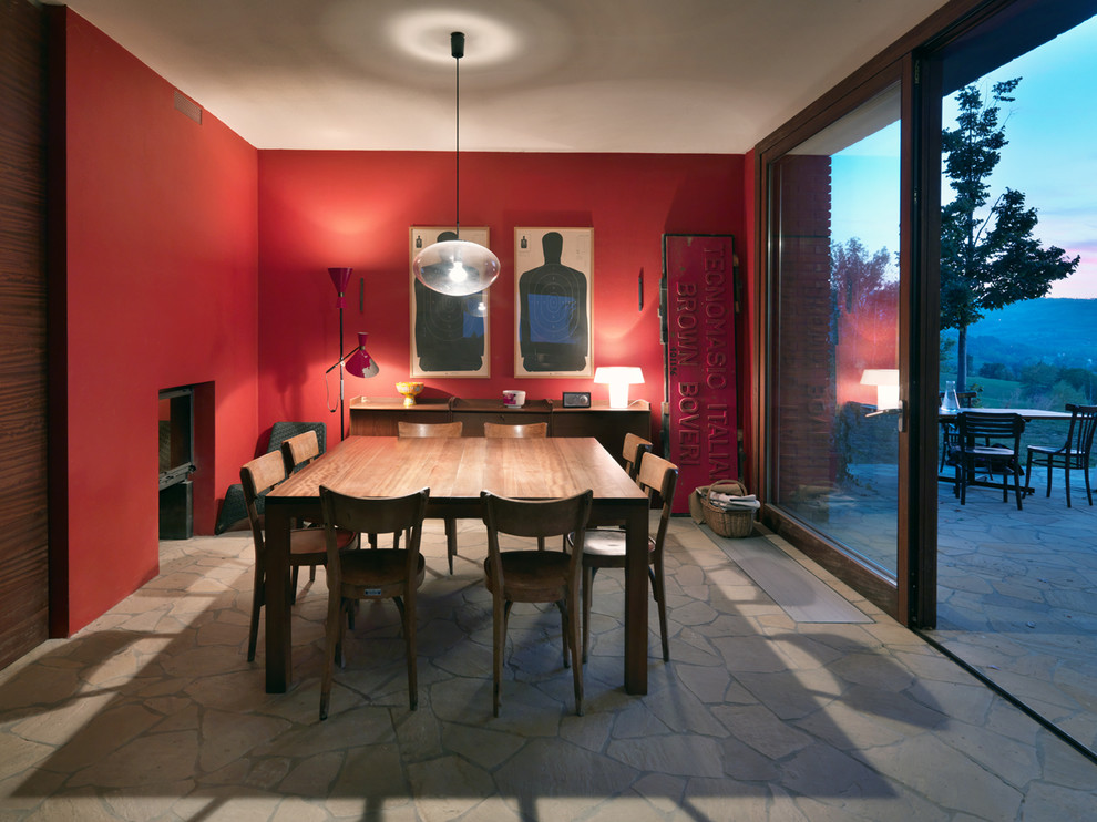 Design ideas for a contemporary dining room in Milan.
