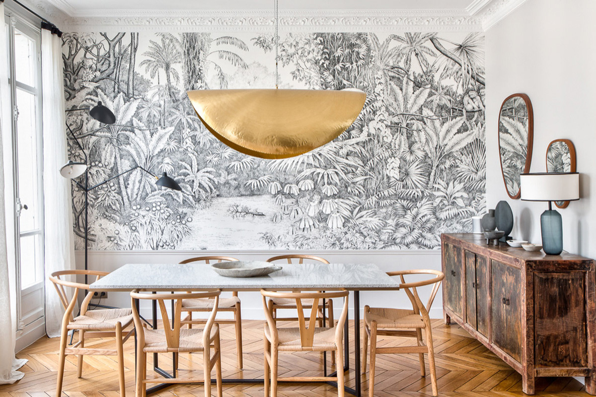75 photos et idées déco de salles à manger avec du papier peint - Décembre  2023 | Houzz FR
