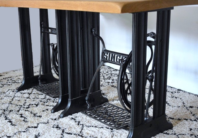 DIY : Fabriquer une table indus' avec des pieds de machine à coudre