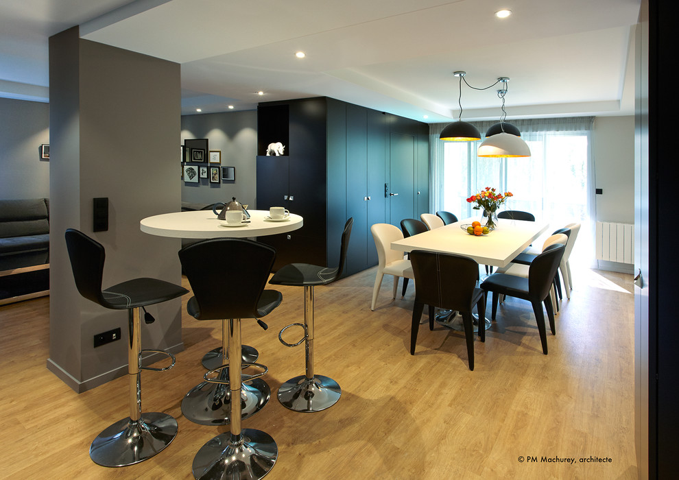 Design ideas for a large contemporary dining room in Dijon.