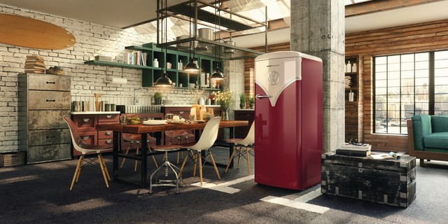 Réfrigérateur Rétro à garer dans la salle à manger - Midcentury - Dining  Room - Paris - by Gorenje France | Houzz