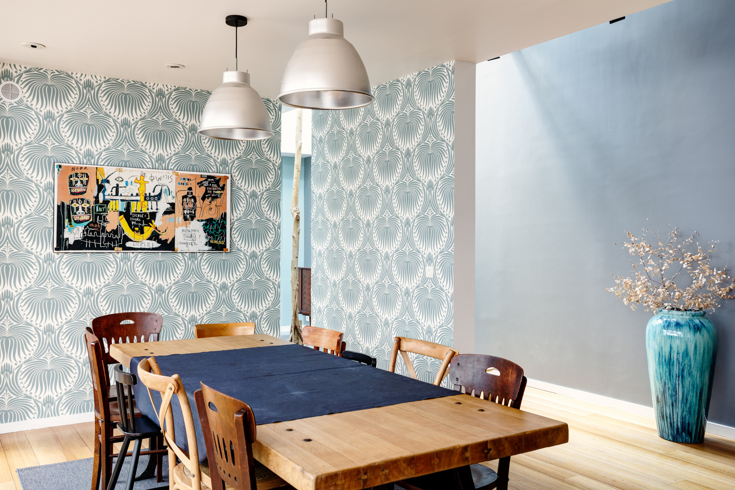 75 photos et idées déco de salles à manger avec du papier peint - Novembre  2022 | Houzz FR