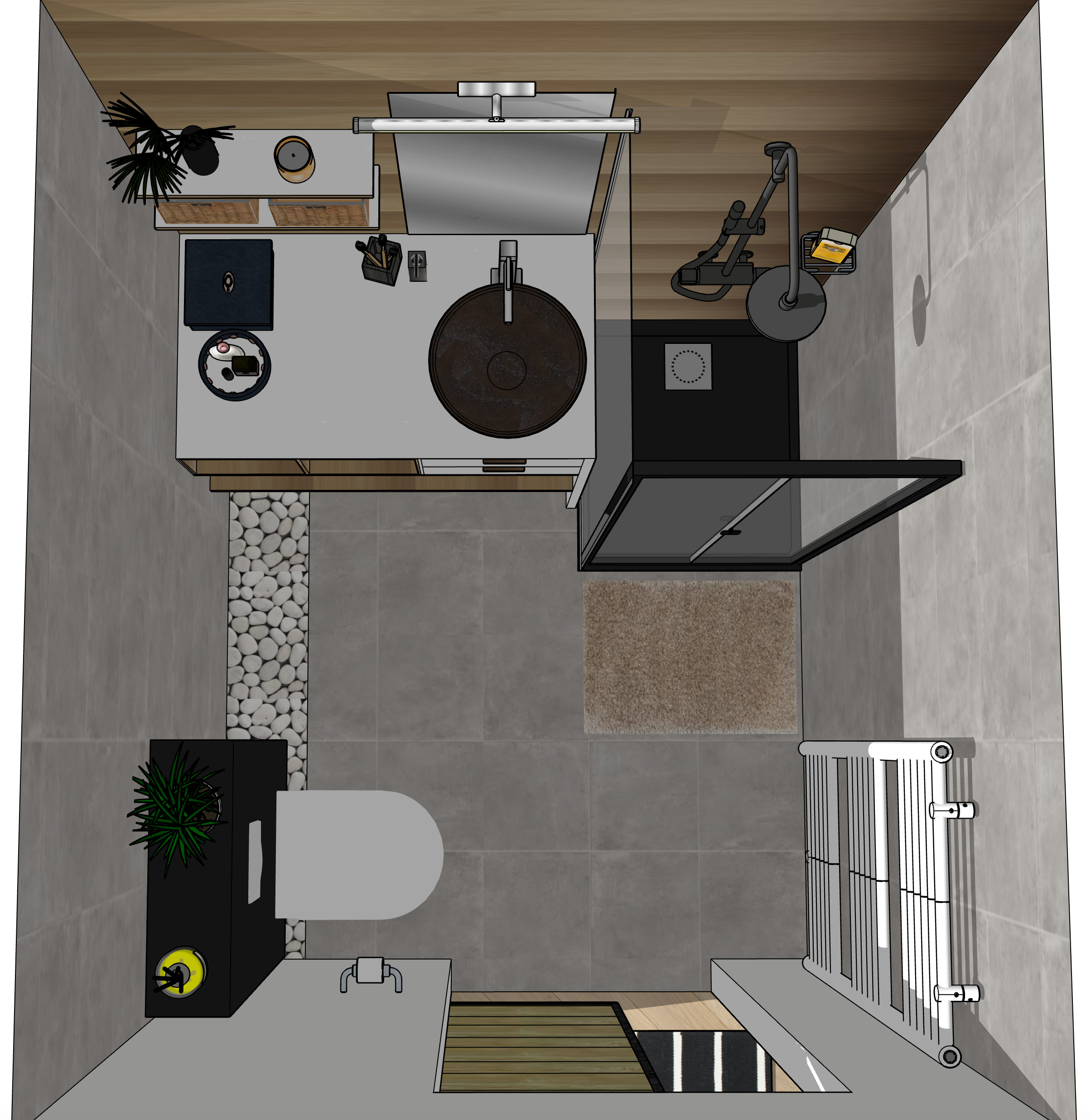 75 Wood Wall Bathroom with a Wall-Mount Toilet Ideas You'll Love - March,  2023 | Houzz
