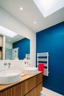 salle de bain bleue photos et idees
