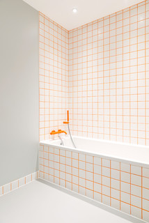 75 photos et idées déco de salles de bain avec un carrelage orange -  Septembre 2023 | Houzz FR