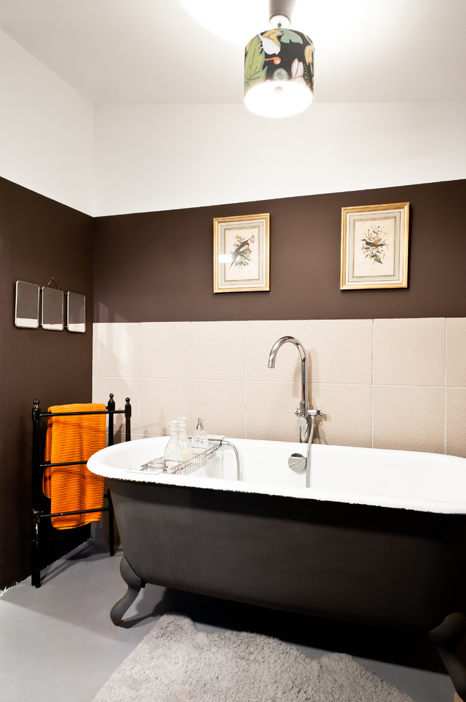 Стильный дизайн: главная ванная комната в стиле фьюжн - последний тренд