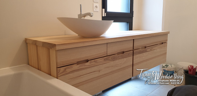 Combien Coute Un Meuble Sur Mesure Meuble vasque sur mesure - Moderne - Salle de Bain - Lille | Houzz