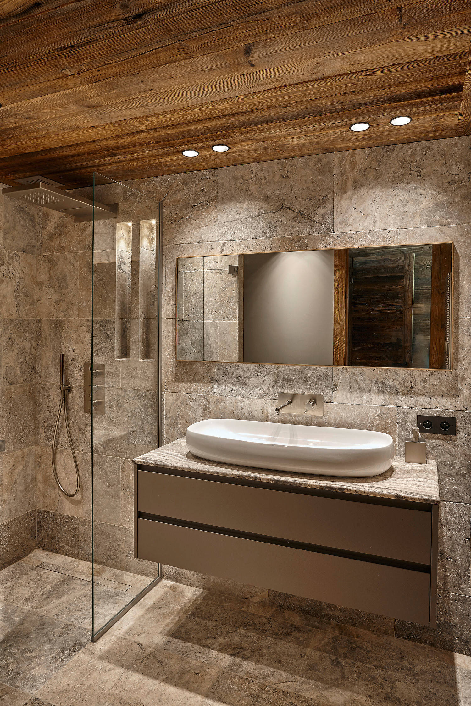 75 Rustic Bathroom with Gray Cabinets Ideas You'll Love - February, 2024