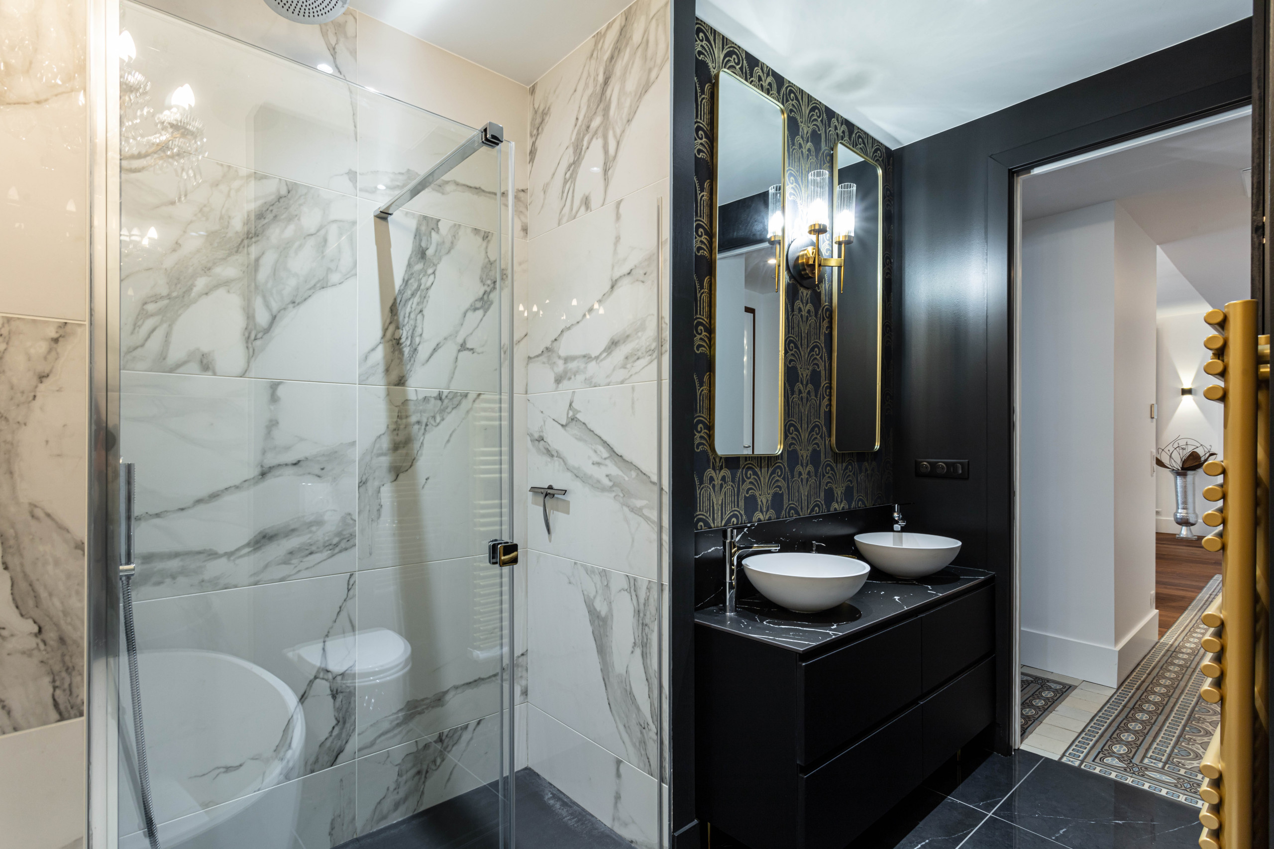 75 photos et idées déco de salles de bain avec un carrelage noir - Août  2023 | Houzz FR