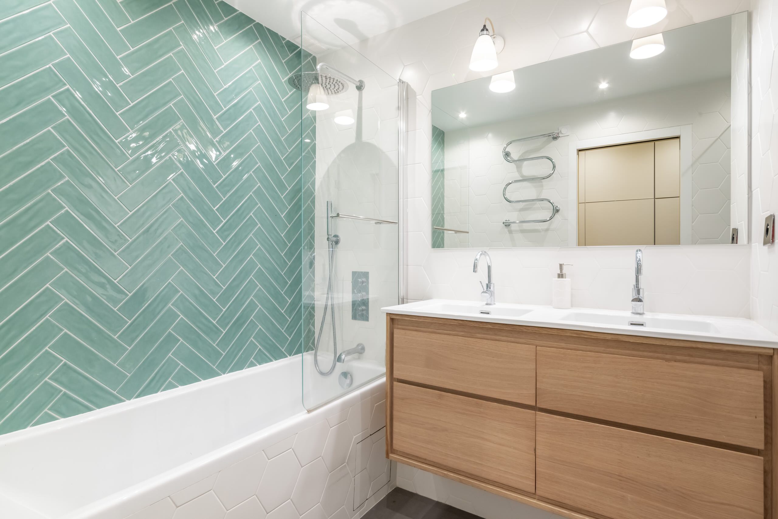75 photos et idées déco de salles de bain avec un carrelage vert - Août  2023 | Houzz FR