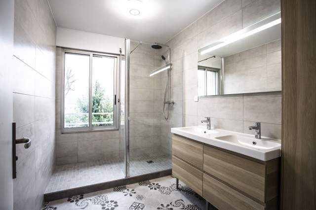 Rénovation d'une salle de bain à Sèvres - Contemporain - Salle de Bain -  Paris - par Leclerc Rénovation | Houzz