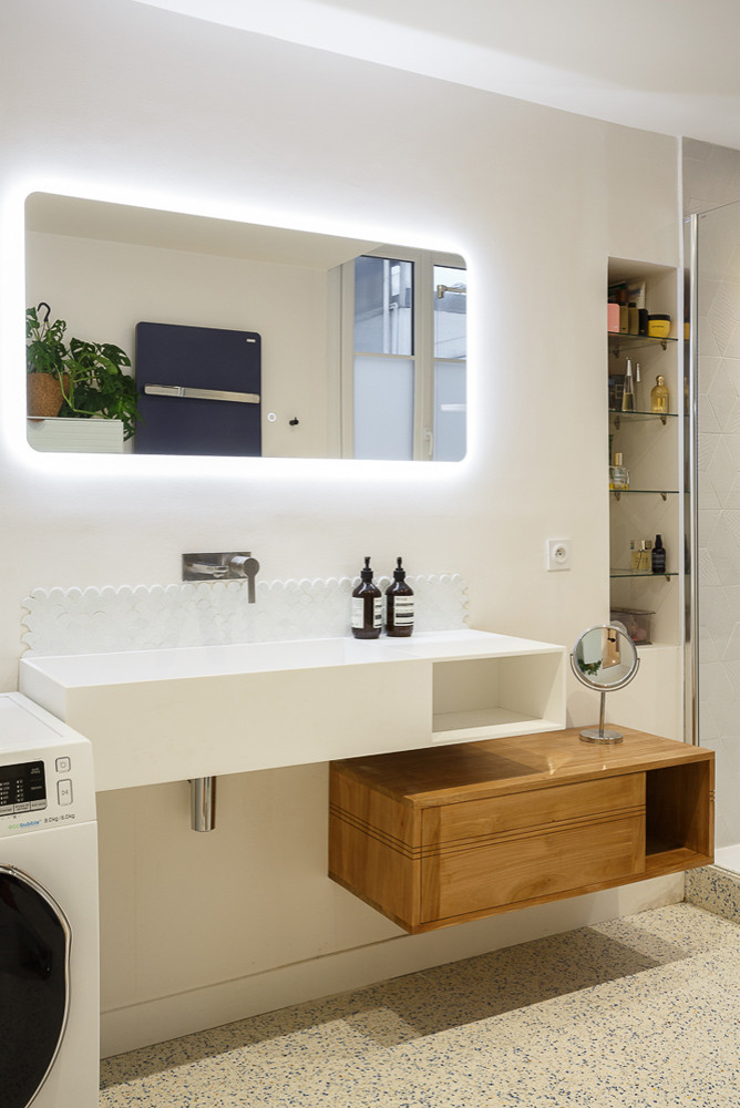 75 Terrazzo Floor Bathroom with a Console Sink Ideas You'll Love -  February, 2023 | Houzz