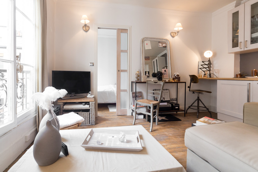 Paris Ix Appartement 25m2 Contemporary Family Room Paris By Decoration Parisienne Houzz