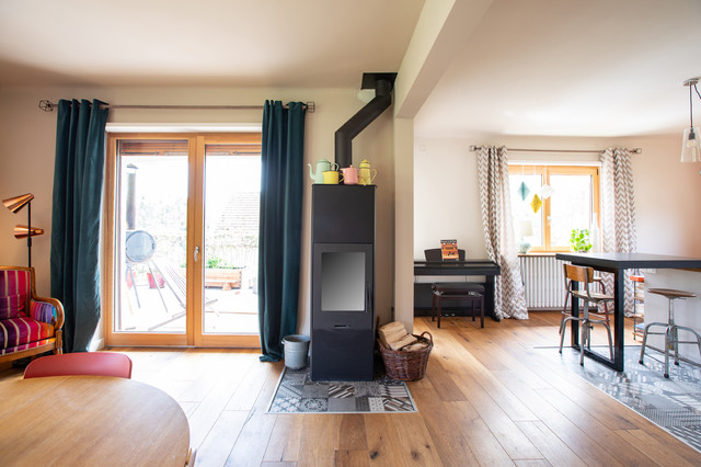 Renovation D Une Maison Des Annees 60 A Bourbach Industrial Sala De Estar Estrasburgo De Sublissimmo Houzz