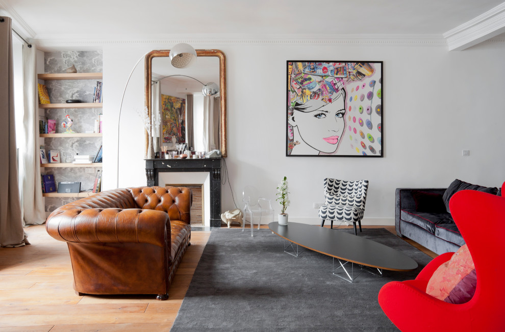 Свежая идея для дизайна: изолированная гостиная комната в современном стиле - отличное фото интерьера