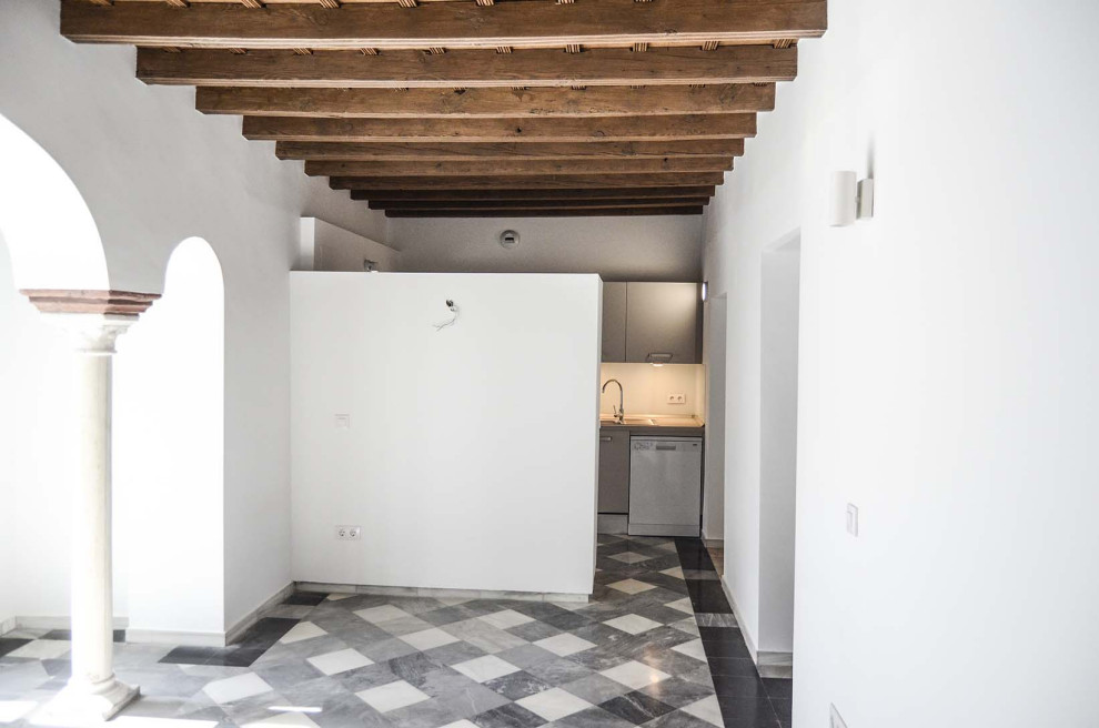 Inspiration for a bohemian open plan living room in Seville.